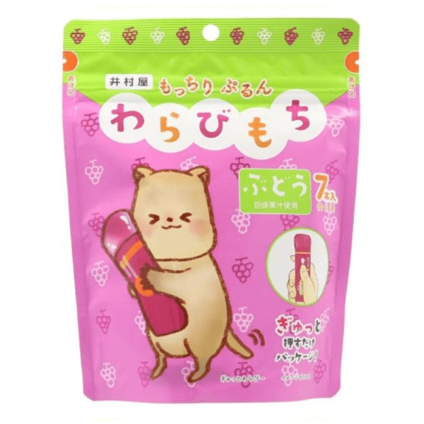 Jingcun House Grape Fern Cake Jelly Strip 14g × 7 Pack