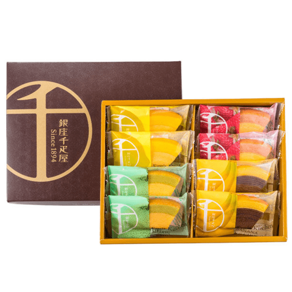 Ginza Sembikiya Fruit Baumkuchen Gift Box Type A (8 Pieces)