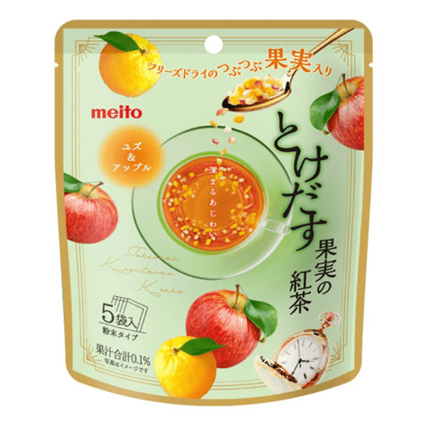 Meito Sugar Industry Fruit Flavor Dissolved Black Tea Grapefruit & Apple Flavor 5 Bags
