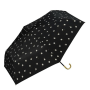 Wpc. daisy pattern folding umbrella black