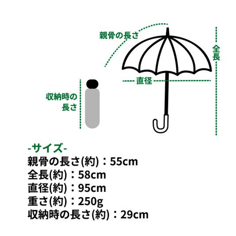 Wpc. daisy pattern folding umbrella black - Image 3