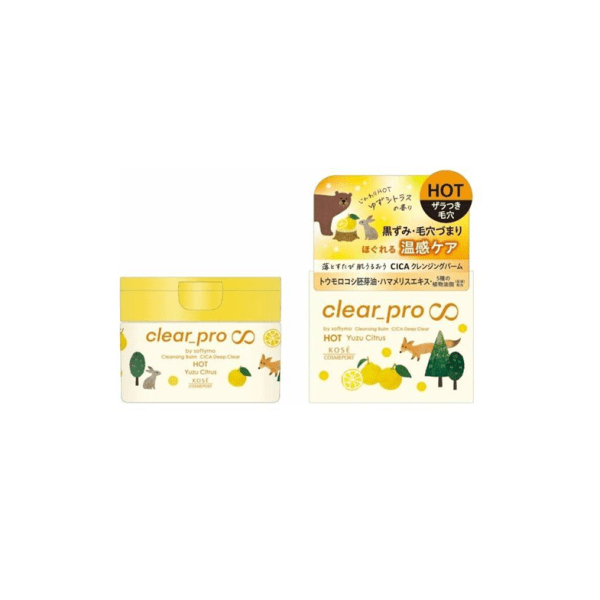 KOSE Softymo Clear Pro Cleansing Balm CICA Deep Clear Hot Yuzu Citrus