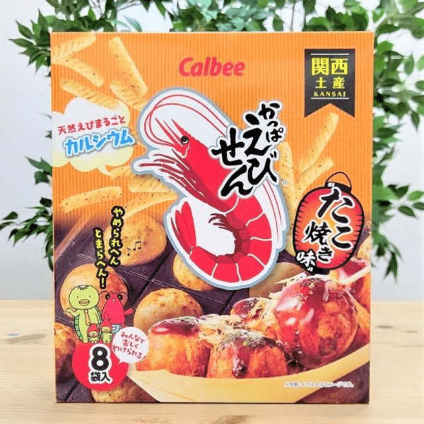 CALBEE Kansai Limited Takoyaki Shrimp Sticks 8 Packs  Osaka Exclusive Gift