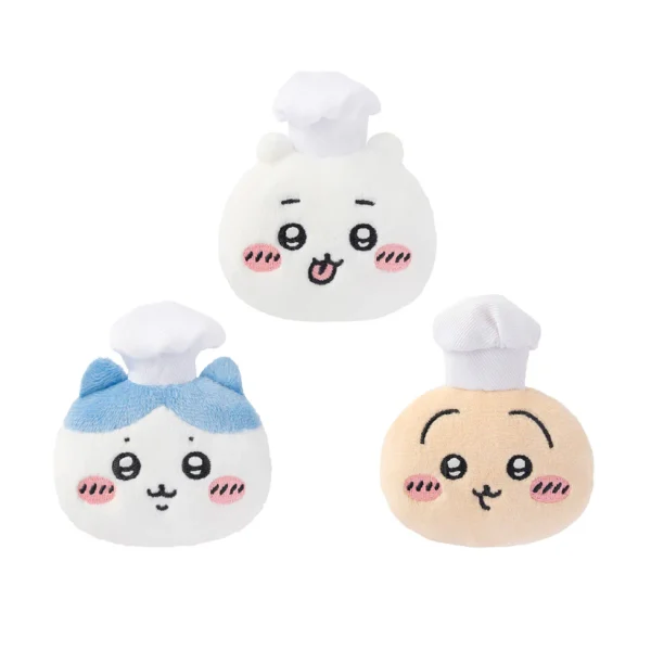 CHIIKAWA Chiikawa Restaurant Chef Plush Face Badge Set of 3