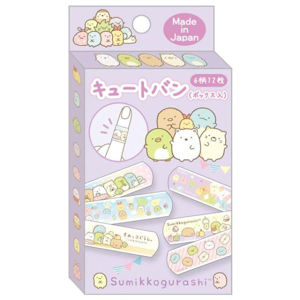 SAN-X Sumikko Gurashi Waterproof Cartoon Band-Aids, 12-pack, for Candy/Party Use