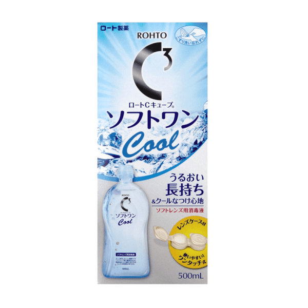 ROHTO C3 Contact Lens Cleaning Solution 500ml Gentle moisturizing type / Refreshing type