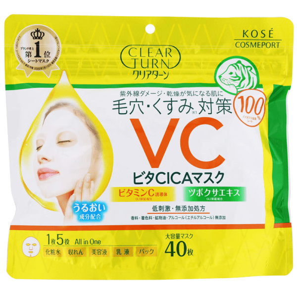 KOSE CLEAR TURN CICA mask 40 pieces
