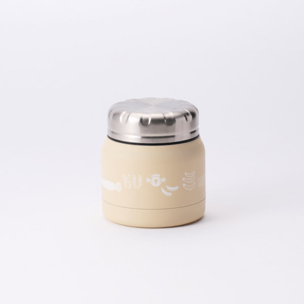AKOMEYA TOKYO Insulated Bento Box/Thermos Cup, Ivory Mini Version