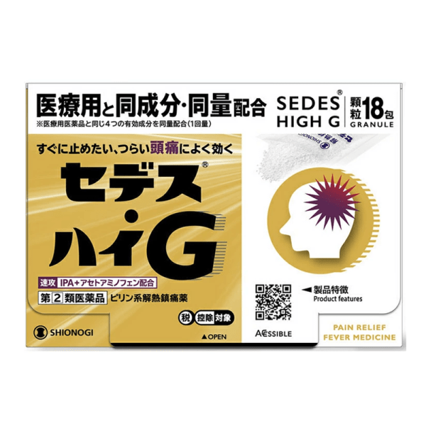 Shionogi Pharmaceutical’s Cedex Antipyretic and Analgesic Granules 18 packets