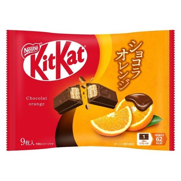 Nestlé KitKat Chocolate Orange Flavor / Double Berry & Nut Flavor / Strawberry Flavor 9 Pieces