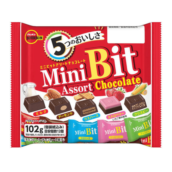 Bourbon Mini Bit Assorted Chocolate 102 g