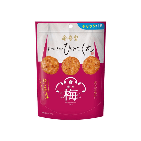 Kingodo Rice Snacks Rich Plum Flavor Bite-Size Rice Crackers 78 g