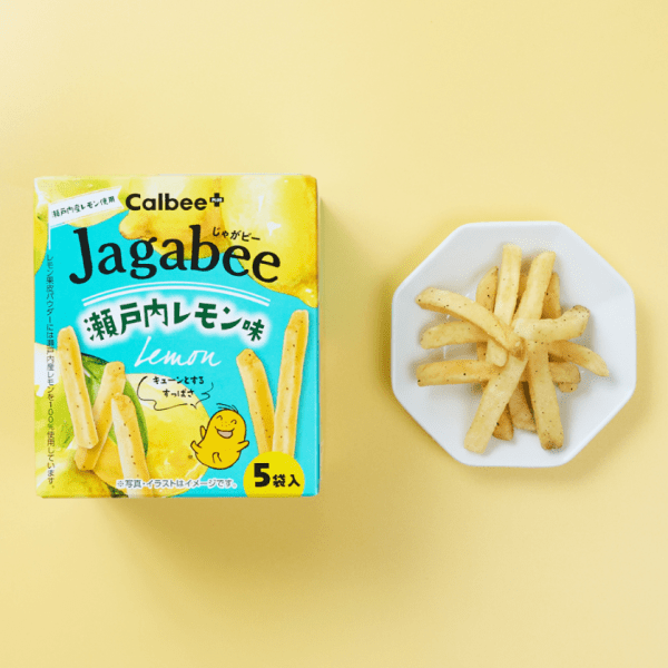CALBEE Setouchi Lemon Flavored Potato Sticks, 15g × 5 Packs