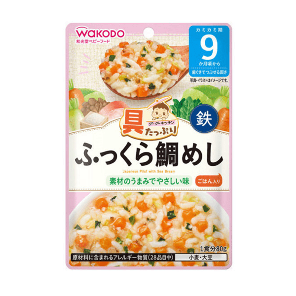 WAKODO Baby Sea Bream Rice Baby Food 9 Months+ 80g