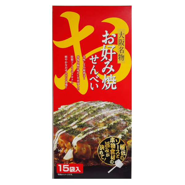 Chojudo Keika Okonomiyaki Flavor Crispy Crackers, 15 Packs