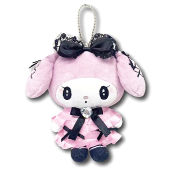 SANRIO Gothic Maid Outfit Series Plush Keychain 13cm My Melody/Kuromi