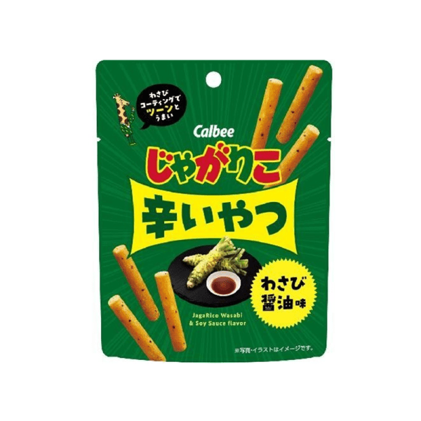 CALBEE Jagariko Spicy Series Rich Spicy Mentaiko Cheese & Spicy Wasabi Soy Sauce Potato Sticks Cup 38g