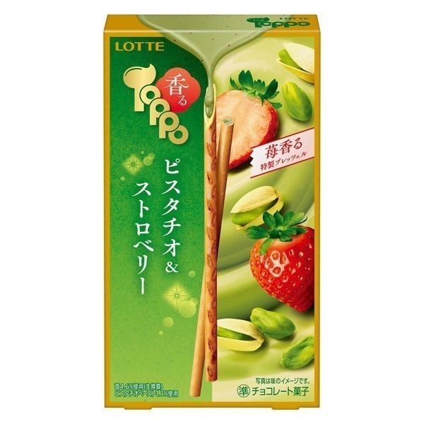 LOTTE Aroma Top Cookies Pistachio Strawberry Flavor 2 Packs