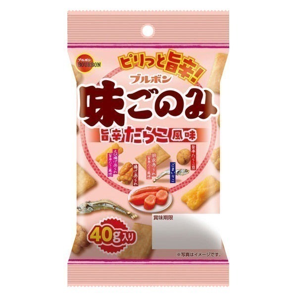 Bourbon Delicious Combination Series Cod Roe Flavor Assorted Rice Crackers 40g