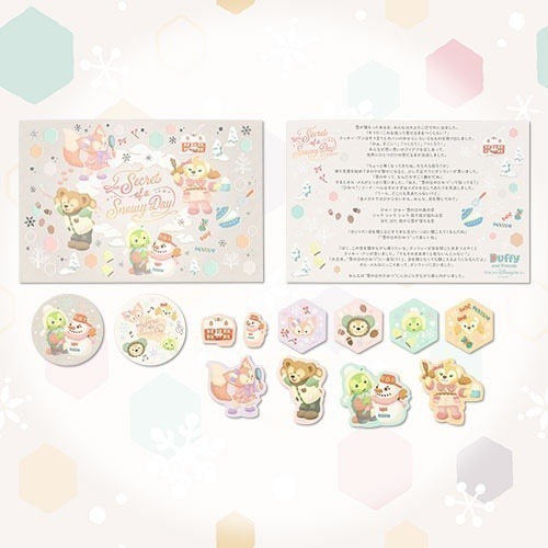 Disney 2025 Winter Snow Secret Limited Edition Postcard Sticker Set