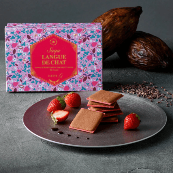 ISHIYA Saku Langue de Chat (Strawberry Chocolate) 12 pieces