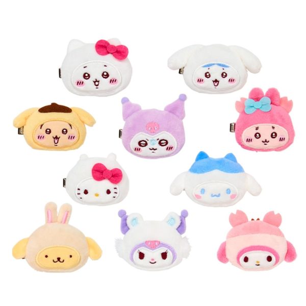 SANRIO and Chiikawa collaboration series hair clip blind box, all 10 styles randomly selected.