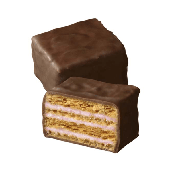 BOURBON Mini Mille Feuille Pastries, Chocolate & Amaou Strawberry Flavors 84 g