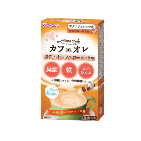 WAKODO Mom Nutrition Low Sugar Milk Tea Coffee Drink 7 Packs