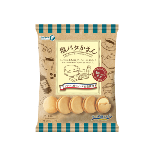 Takara Butter-Filled Cookies with Salted Cheese 102g Shelf Life: 8 Months