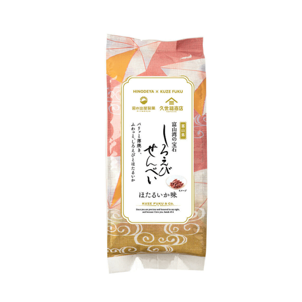Kuzefuku Shoten White Shrimp Rice Crackers  Firefly Squid Flavor  78g