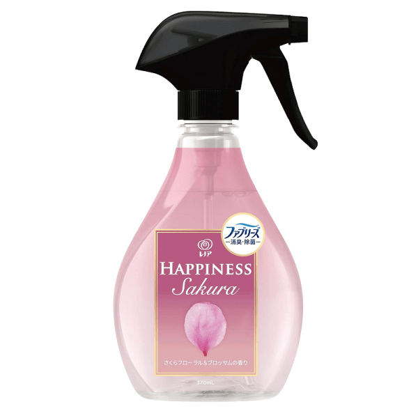 P&G Lenor Happiness Spray Fabric Softener, Cherry Blossom & Bud Scent, 370mL