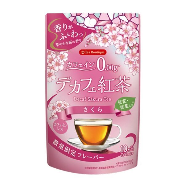 Tea Boutique Decaffeinated Sakura Black Tea 10 Tea Bags 12g