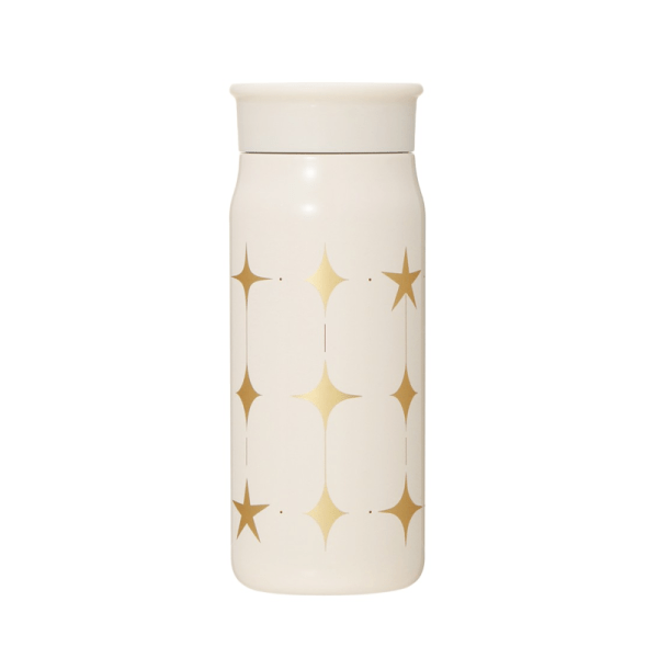 STARBUCKS Stainless Steel Mini Water Bottle, Ivory White, 355ml