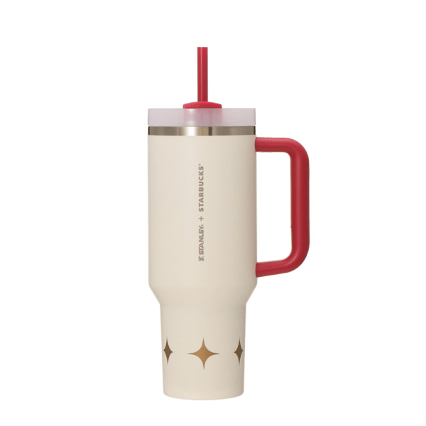 STARBUCKS 3-in-1 Stainless Steel Insulated Mug, Ivory White, 1183ml