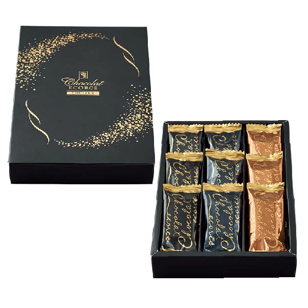 Hontakasagoya  Chocolate & Caramel Filled Wafer Rolls  9 Pieces