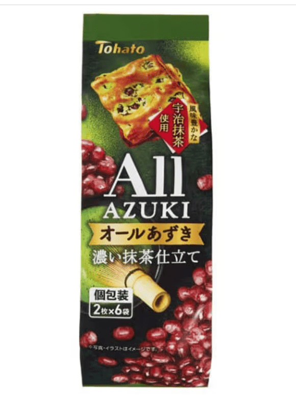 Tohato  All Biscuits Red Bean & Rich Matcha–Flavored Cookies 12 Pieces