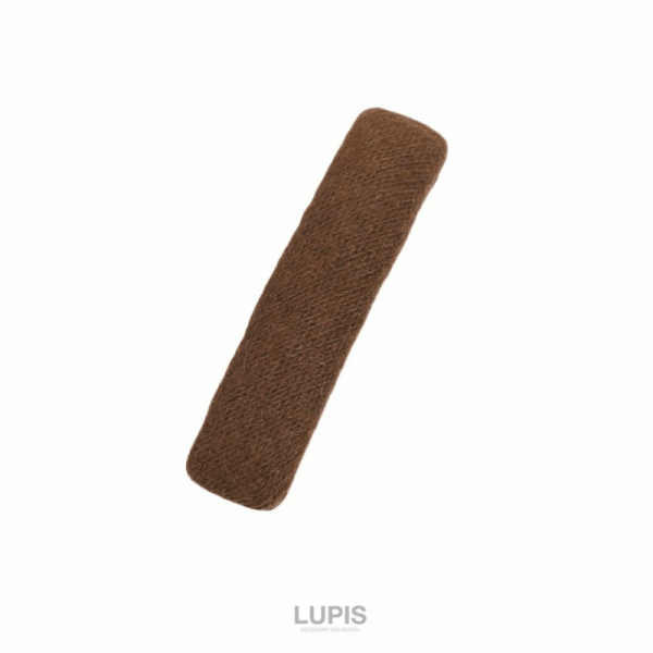 LUPIS Solid Color Knitted Hair Clip, Brown V2922