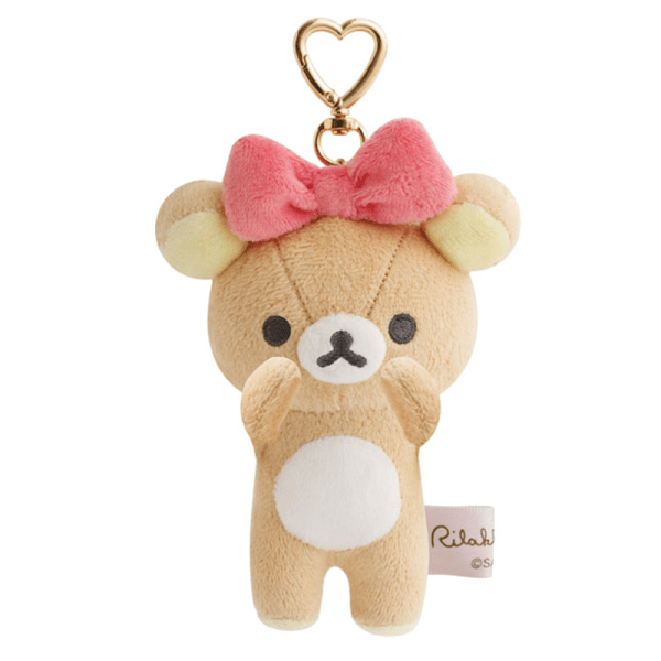 SAN-X Rilakkuma Bow Series Plush Heart Buckle Keychain – Rilakkuma