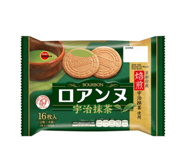 BOURBON Uji Matcha Cream-Filled Wafer Cookies 16 Pieces