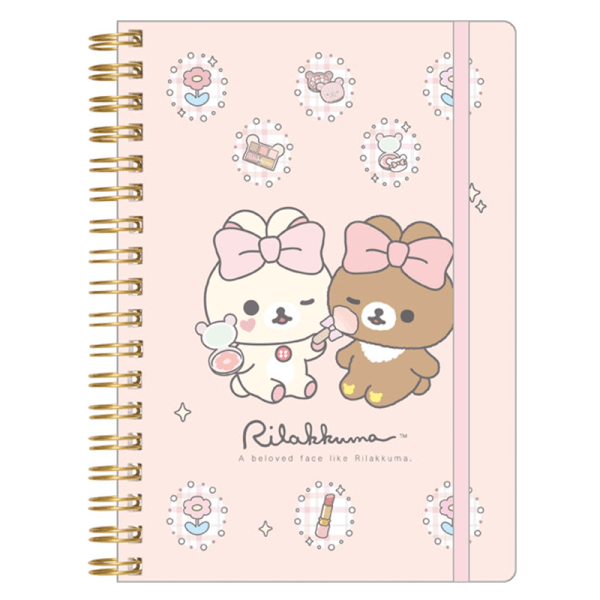 SAN-X Rilakkuma Bow Series Spiral Notebook, Multiple Sizes Available