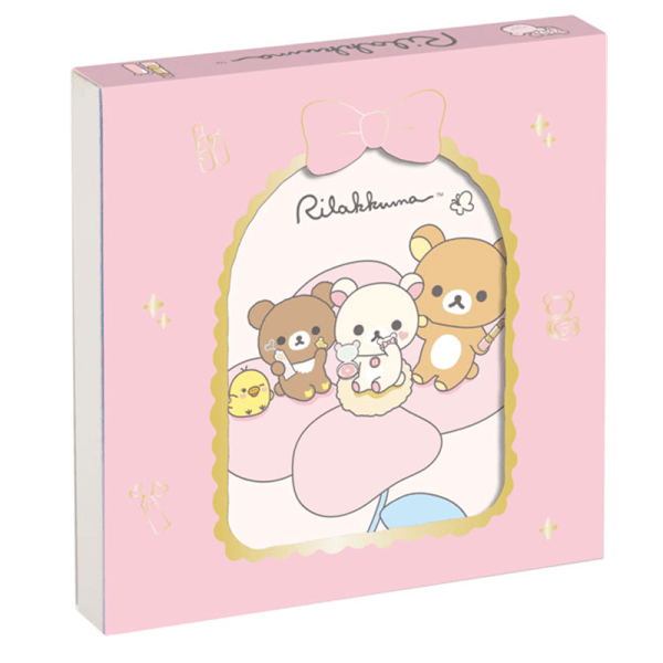 SAN-X Rilakkuma Bow Series Square Notebook for Brother & Sister Bear/Friends