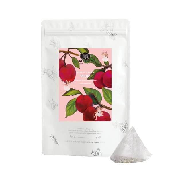 H&F BELX Plum Flavored Rooibos Tea Bags, Rich Fruity Aroma, 30 bags
