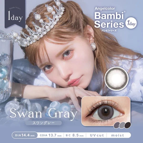 Angelcolor Bambi 1Day Swan Gray DIA|14.4mm 10pcs Contact Lens