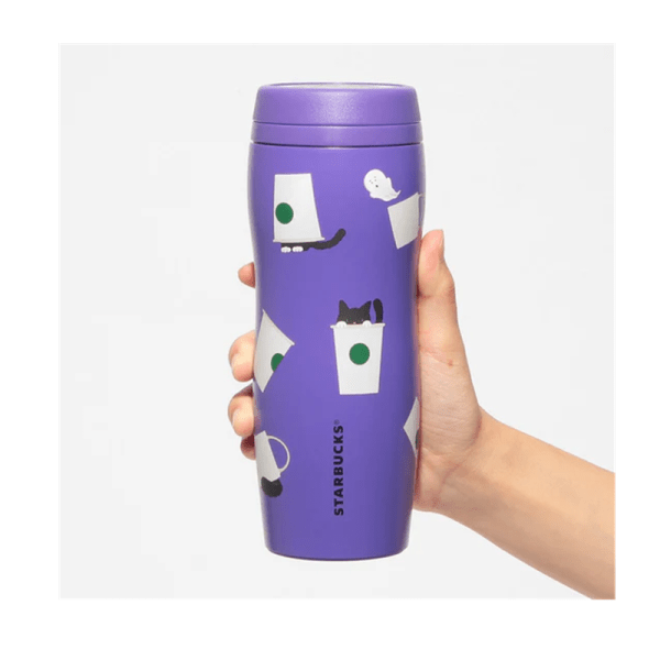 STARBUCKS Curved Stainless Steel Cat Water Bottle 355ml