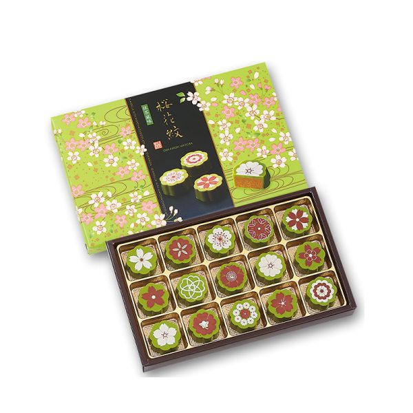 Monloire   Spring Sakura Limited Matcha Chocolate  15 Pieces