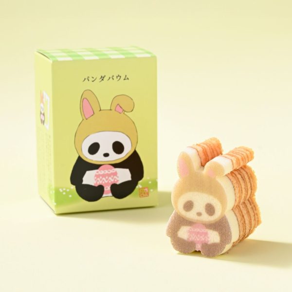 BudoonoMori  Rabbit & Panda Shaped Baumkuchen Cake Strawberry Milk Flavor 1 Piece