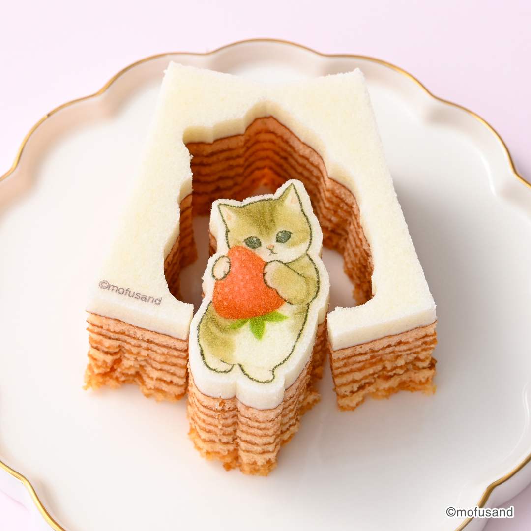 BudoonoMori Cat-Shaped Baumkuchen Cake 1 Piece Various Designs Available