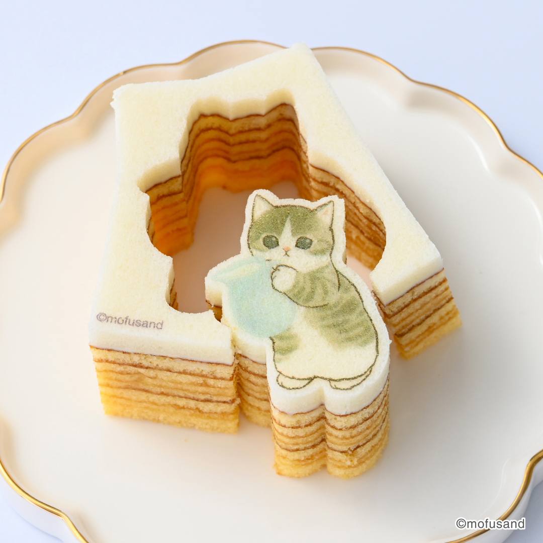 BudoonoMori Cat-Shaped Baumkuchen Cake 1 Piece Various Designs Available - Image 7