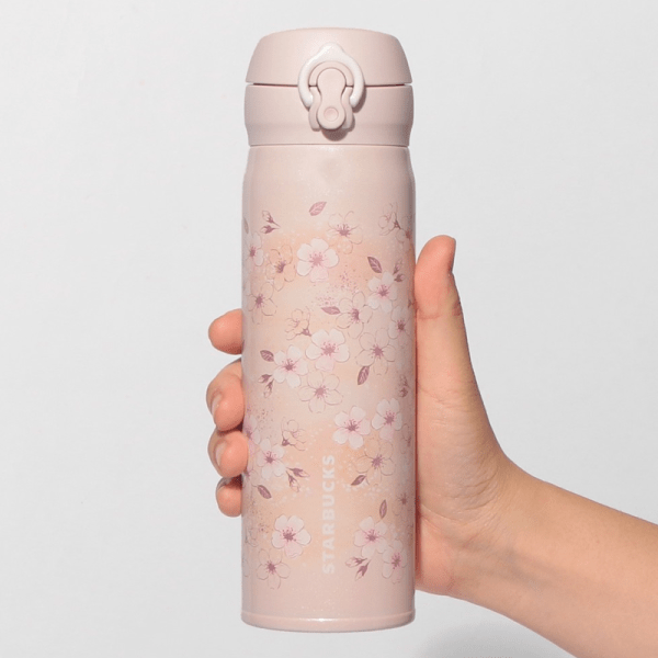 STARBUCKS Sakura Limited Edition Stainless Steel Water Bottle, Beige Pink, 500ml