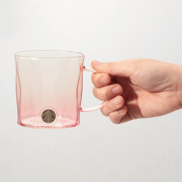 STARBUCKS Sakura Limited Edition Pink Gradient Heat-Resistant Glass Cup 355ml